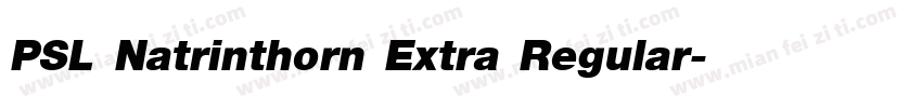 PSL Natrinthorn Extra Regular字体转换